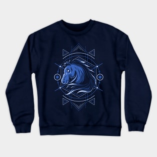 Horse Head Geometry Crewneck Sweatshirt